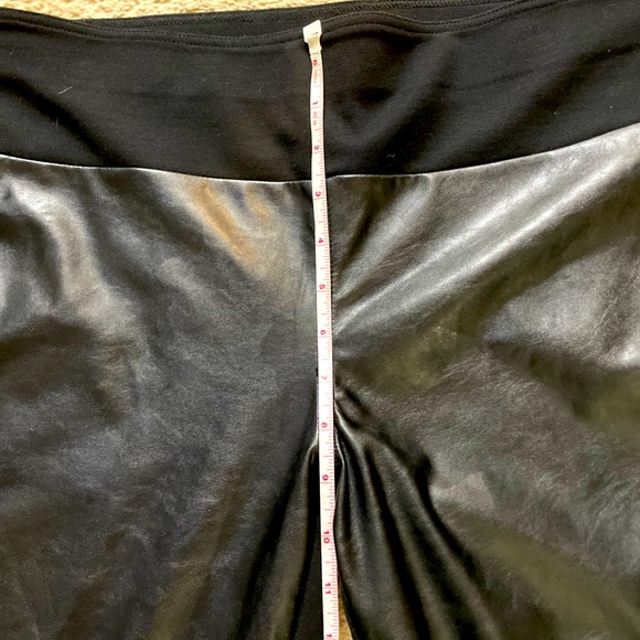 Women’s Faux Leather Pants in front. Only worn once! Like new! - Picture 4 of 6